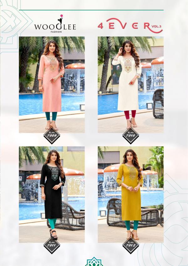 Wooglee 4Ever 3 Ethnic Wear Viscose Designer Kurti Collection